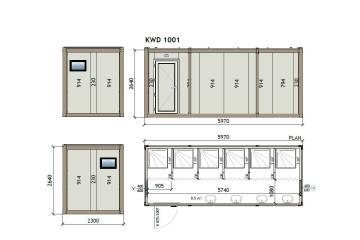 KW6 8×20 Shower Container